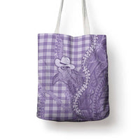 Purple Hawaii Palaka Cowboy Turtle Tote Bag Hawaiian Paniolo Puakenikeni Maile Lei DT05 - Polynesian Pride