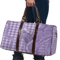 Purple Hawaii Palaka Cowboy Turtle Travel Bag Hawaiian Paniolo Puakenikeni Maile Lei - Polynesian Pride