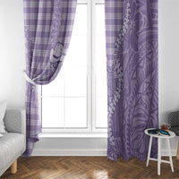 Purple Hawaii Palaka Cowboy Turtle Window Curtain Hawaiian Paniolo Puakenikeni Maile Lei - Polynesian Pride