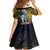 Personalised Tokelau Family Matching Off Shoulder Maxi Dress and Hawaiian Shirt National Badge Waves Style