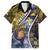 Personalised Tokelau Family Matching Summer Maxi Dress and Hawaiian Shirt National Badge Waves Style