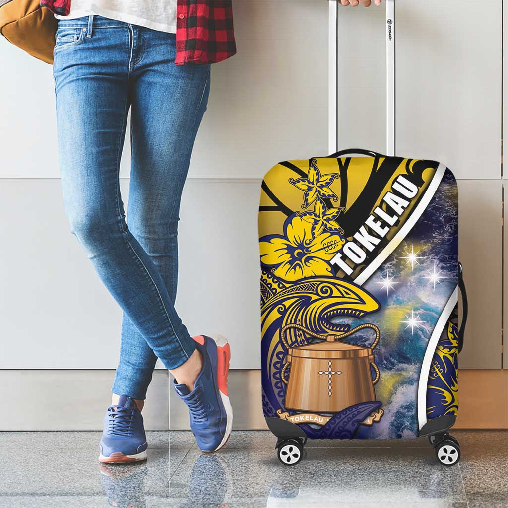 Tokelau Luggage Cover National Badge Waves Style