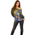 Personalised Tokelau Off Shoulder Sweater National Badge Waves Style