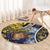 Tokelau Round Carpet National Badge Waves Style