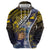 Personalised Tokelau Zip Hoodie National Badge Waves Style