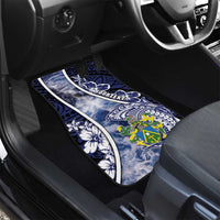 Pitcairn Islands Car Mats Coat Of Arms Waves Style