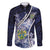 Personalised Pitcairn Islands Family Matching Long Sleeve Bodycon Dress and Hawaiian Shirt Coat Of Arms Waves Style