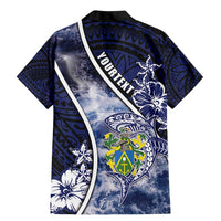 Personalised Pitcairn Islands Family Matching Mermaid Dress and Hawaiian Shirt Coat Of Arms Waves Style DT05 - Polynesian Pride