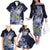 Personalised Pitcairn Islands Family Matching Off The Shoulder Long Sleeve Dress and Hawaiian Shirt Coat Of Arms Waves Style