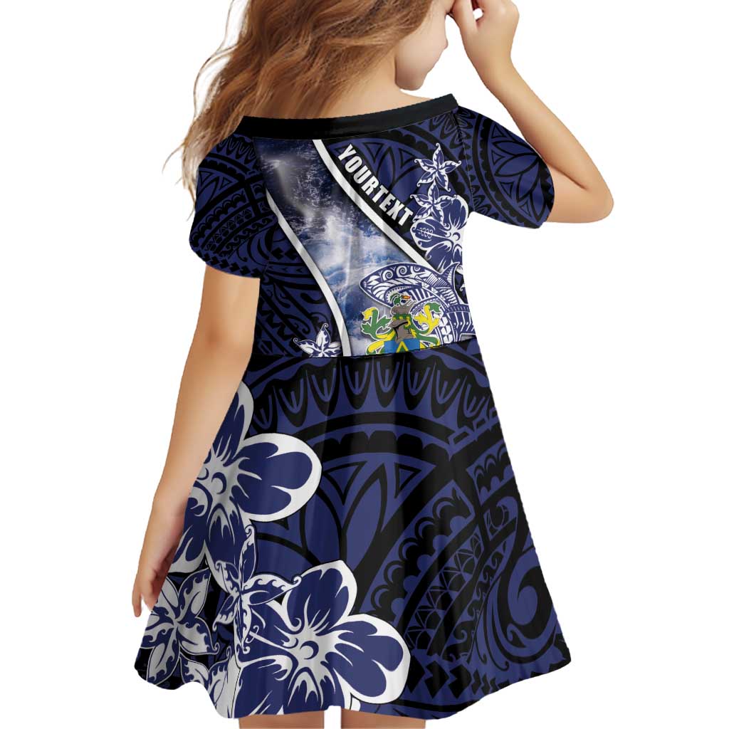 Personalised Pitcairn Islands Family Matching Off Shoulder Short Dress and Hawaiian Shirt Coat Of Arms Waves Style DT05 - Polynesian Pride
