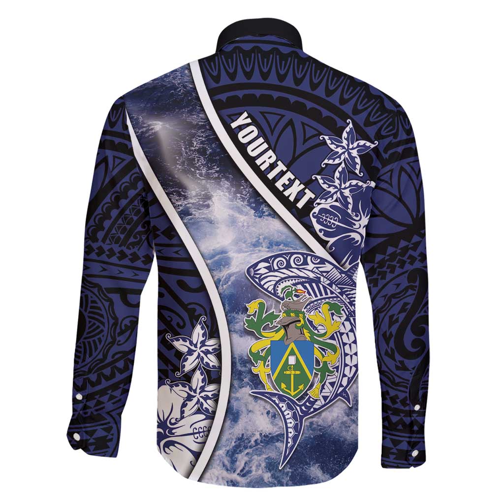 Personalised Pitcairn Islands Family Matching Short Sleeve Bodycon Dress and Hawaiian Shirt Coat Of Arms Waves Style DT05 - Polynesian Pride