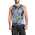 Personalised Pitcairn Islands Men Tank Top Coat Of Arms Waves Style