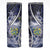 Personalised Pitcairn Islands Skinny Tumbler Coat Of Arms Waves Style