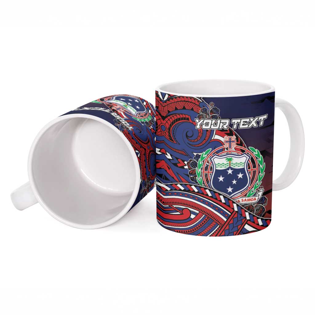 Personalised Samoa Wrestling Ceramic Mug Polynesian Warrior Funny Style - Polynesian Pride
