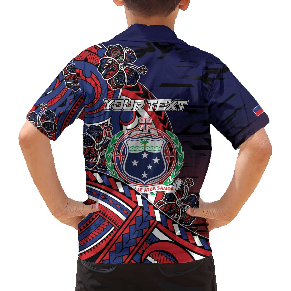 Personalised Samoa Wrestling Family Matching Off The Shoulder Long Sleeve Dress and Hawaiian Shirt Polynesian Warrior Funny Style - Polynesian Pride