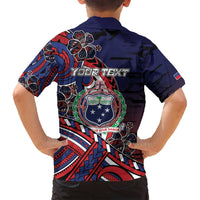 Personalised Samoa Wrestling Family Matching Off Shoulder Maxi Dress and Hawaiian Shirt Polynesian Warrior Funny Style - Polynesian Pride