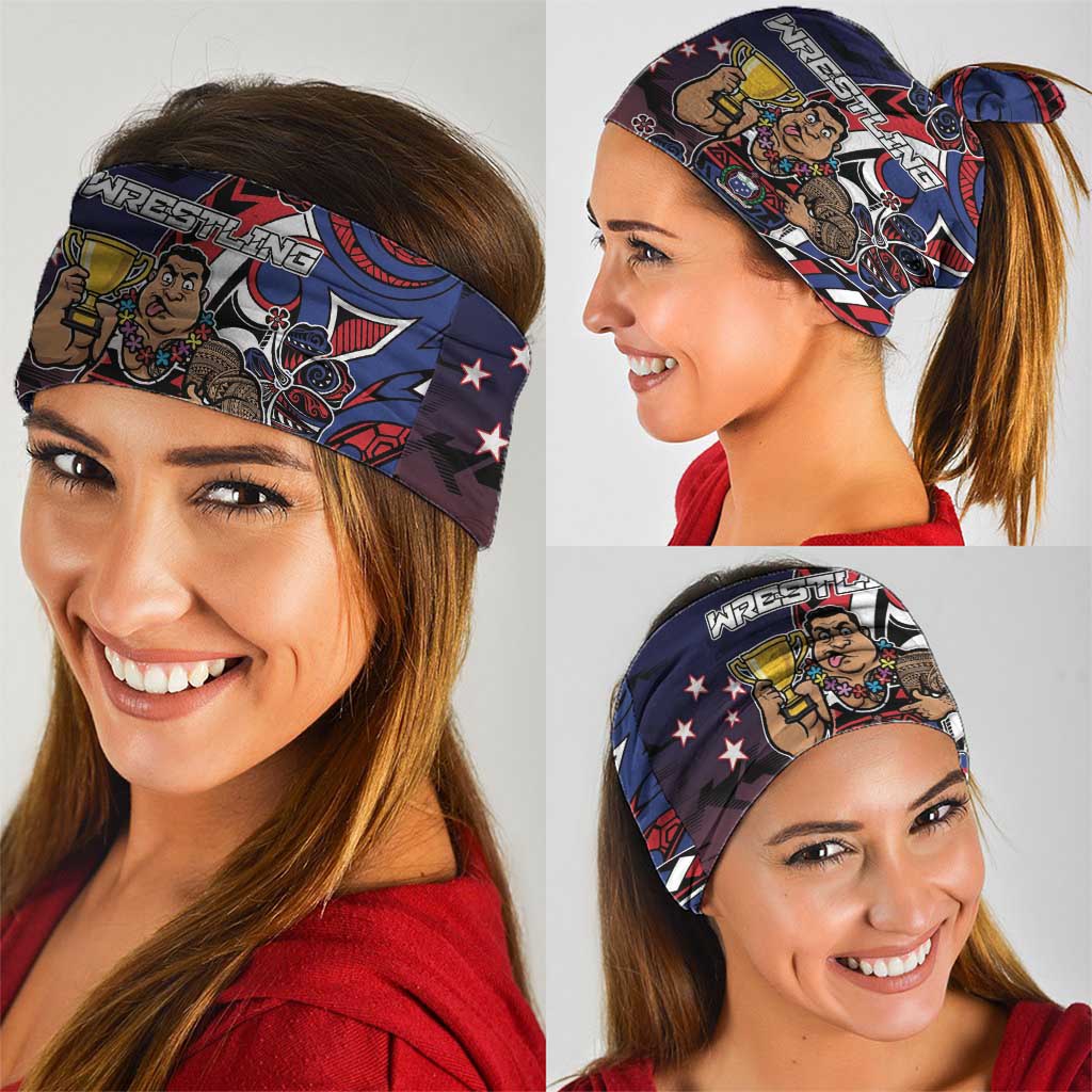 Samoa Wrestling Neck Gaiter Polynesian Warrior Funny Style - Polynesian Pride