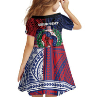 Personalised Samoa Boxing Family Matching Off The Shoulder Long Sleeve Dress and Hawaiian Shirt Samoan Boxer Funny Style - Polynesian Pride