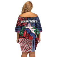 Personalised Samoa Boxing Family Matching Off Shoulder Short Dress and Hawaiian Shirt Samoan Boxer Funny Style - Polynesian Pride