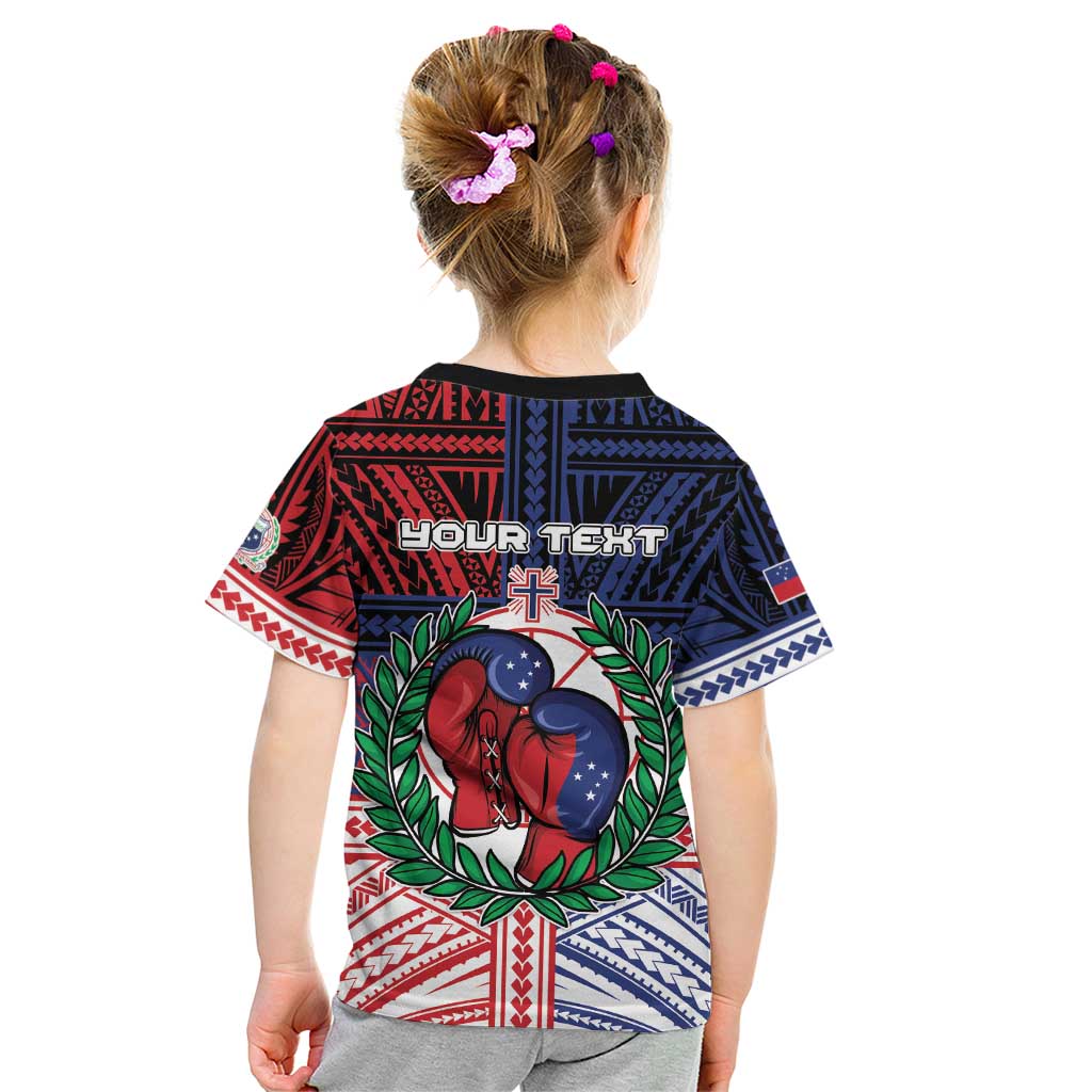 Personalised Samoa Boxing Kid T Shirt Samoan Boxer Funny Style - Polynesian Pride