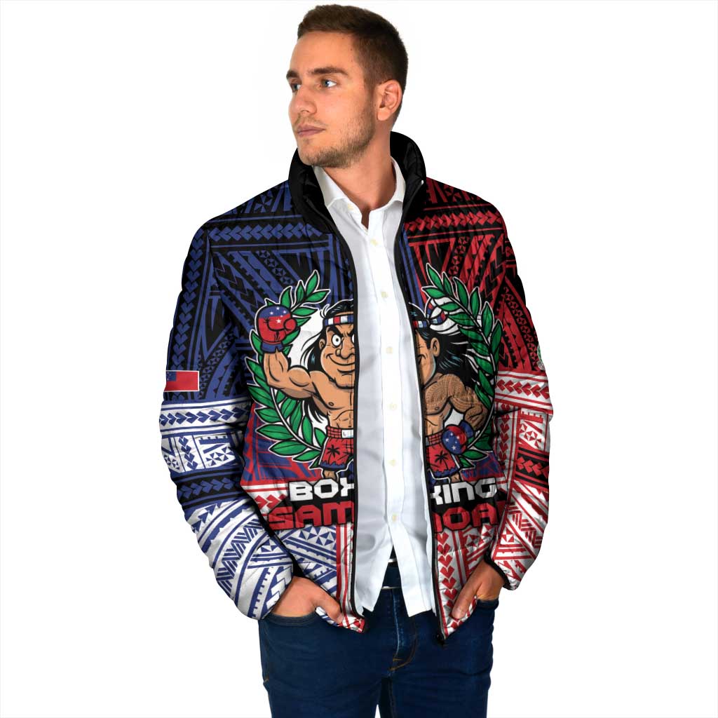 Personalised Samoa Boxing Padded Jacket Samoan Boxer Funny Style - Polynesian Pride