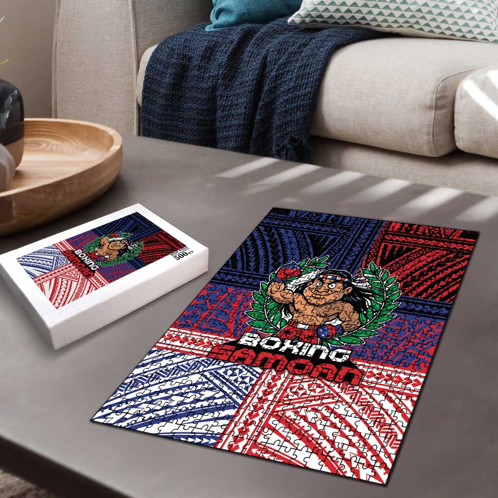 Samoa Boxing Puzzle Samoan Boxer Funny Style - Polynesian Pride