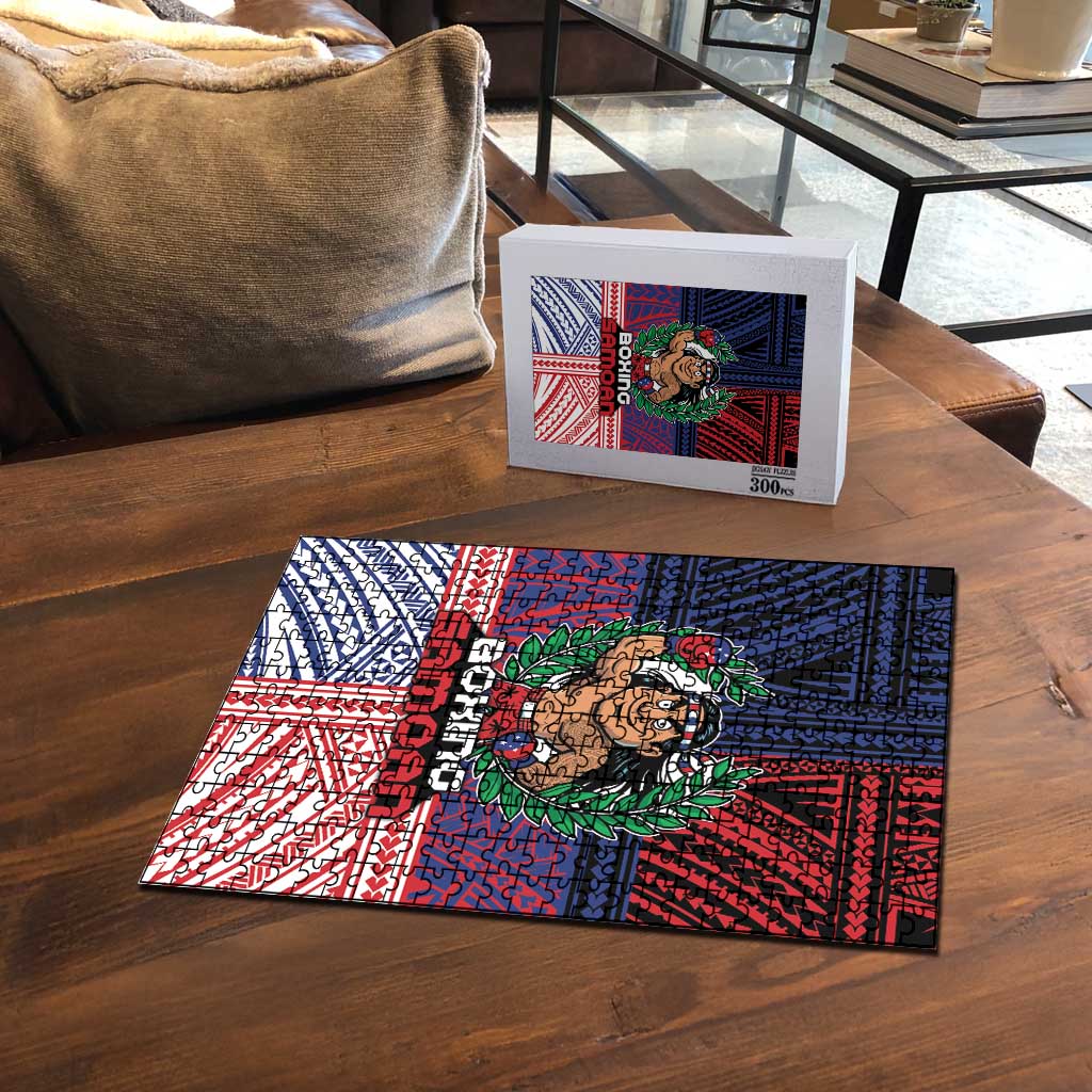 Samoa Boxing Puzzle Samoan Boxer Funny Style - Polynesian Pride