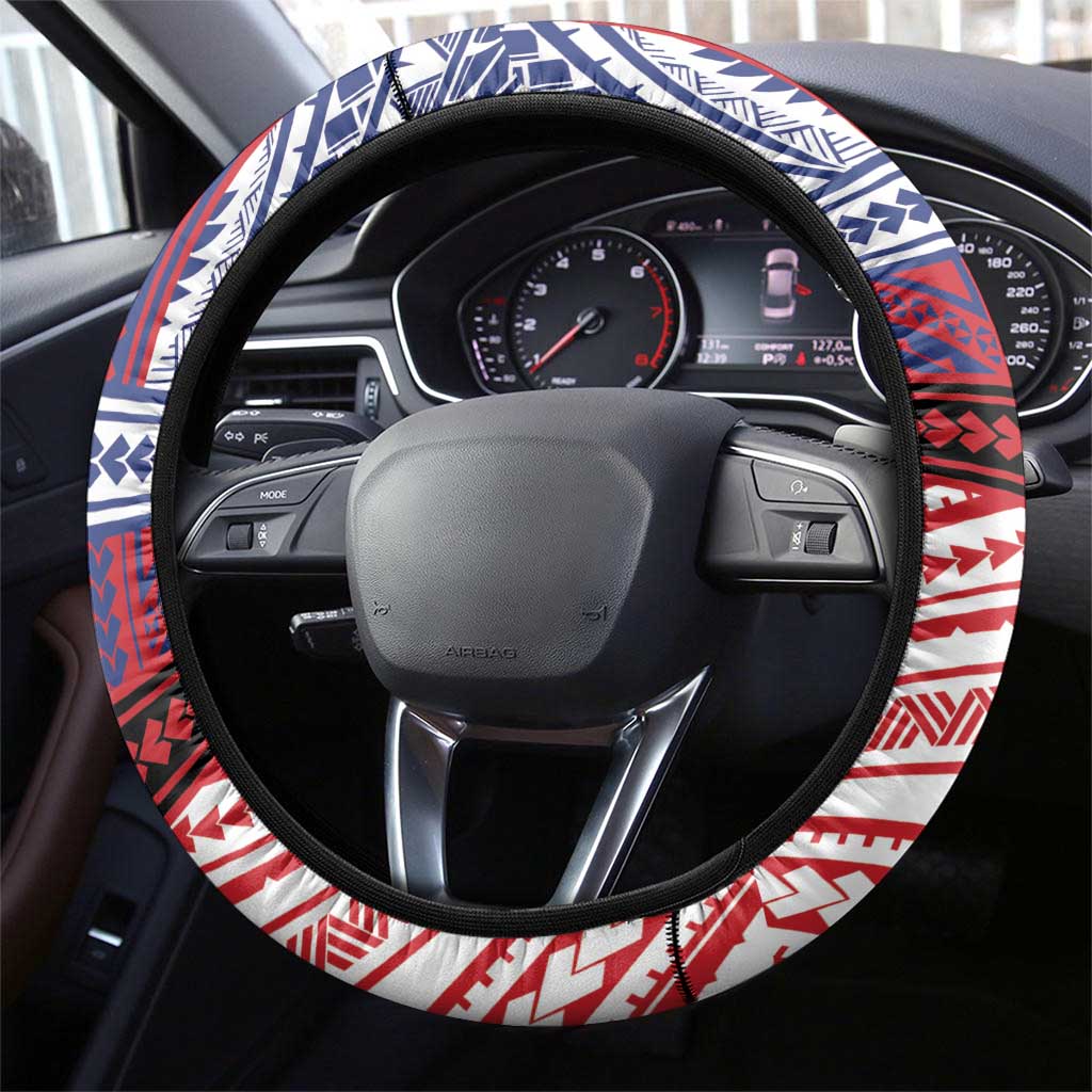 Samoa Boxing Steering Wheel Cover Samoan Boxer Funny Style - Polynesian Pride