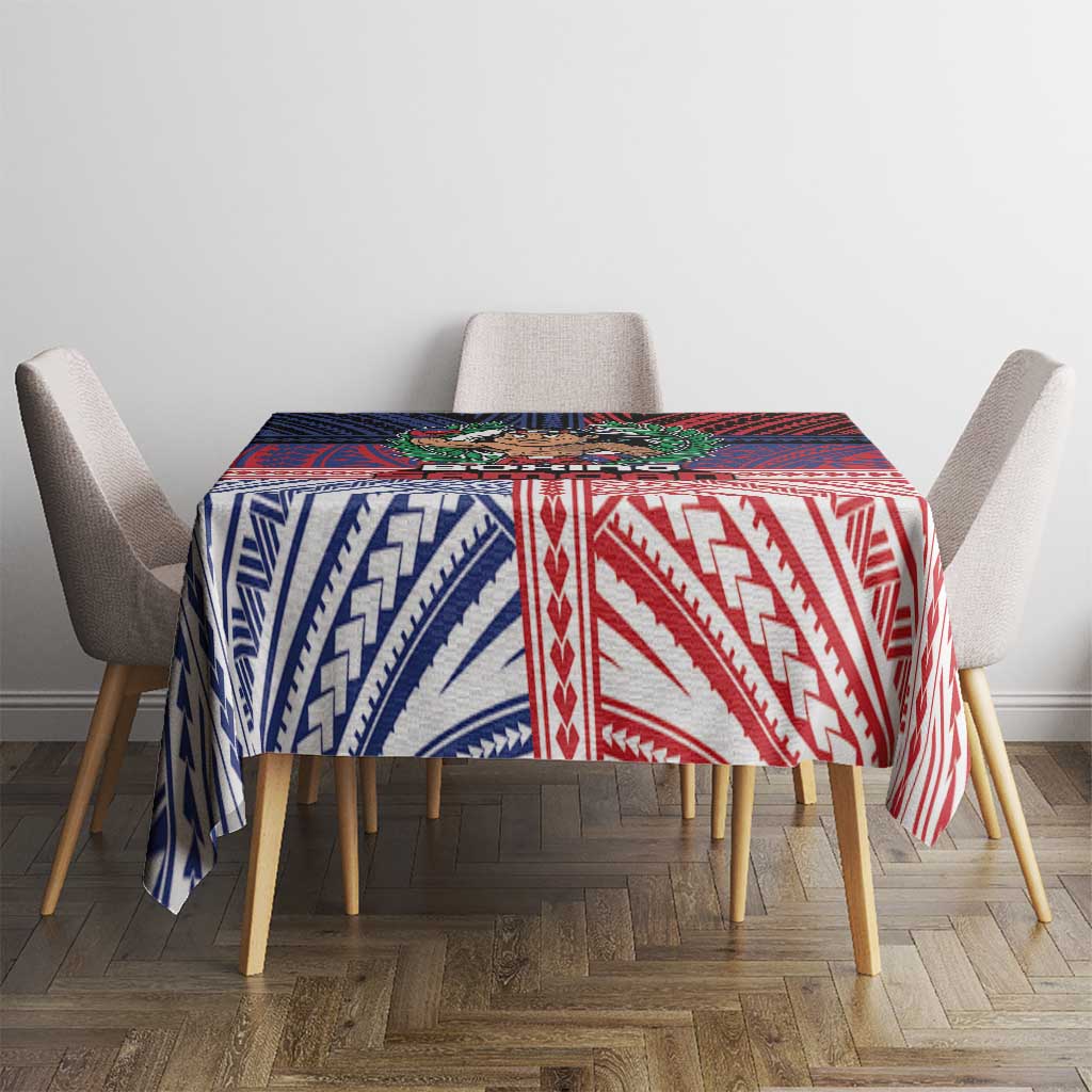Samoa Boxing Tablecloth Samoan Boxer Funny Style - Polynesian Pride