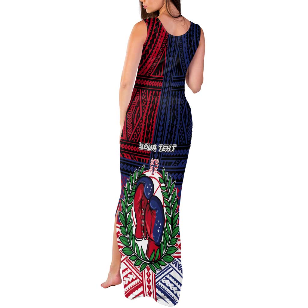 Personalised Samoa Boxing Tank Maxi Dress Samoan Boxer Funny Style - Polynesian Pride