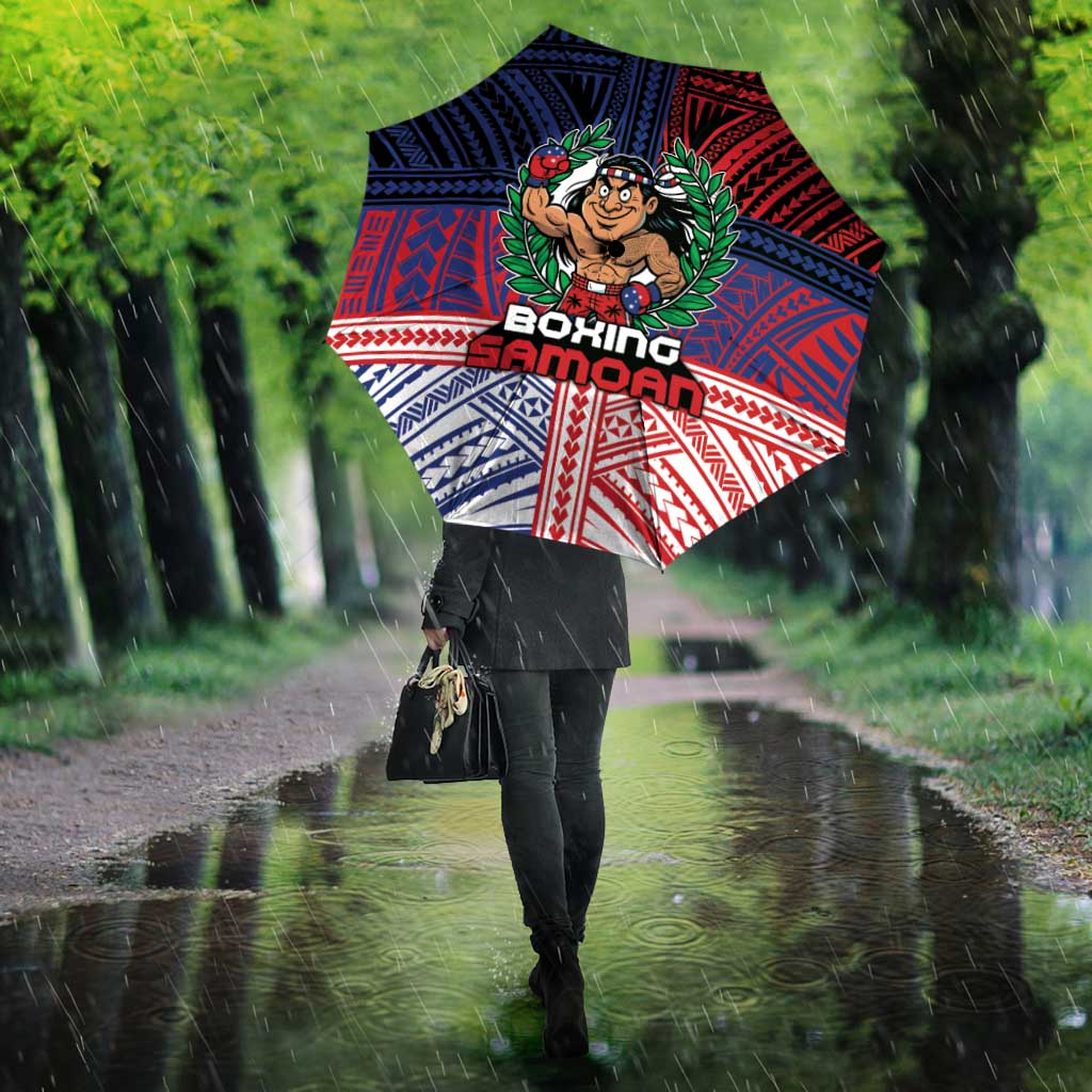 Samoa Boxing Umbrella Samoan Boxer Funny Style - Polynesian Pride