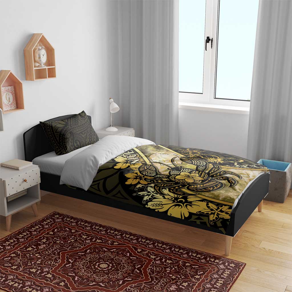 Niue Bedding Set Niuean Crab Waves Style