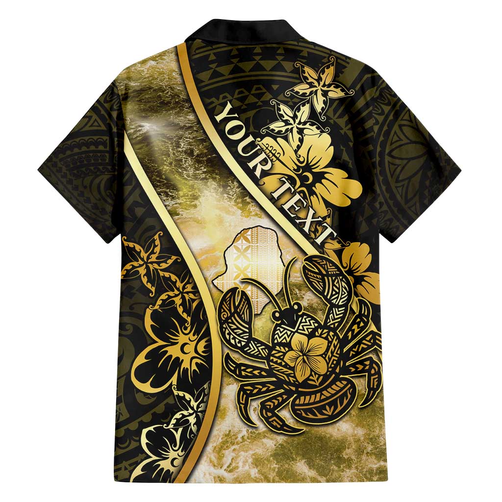 Personalised Niue Family Matching Long Sleeve Bodycon Dress and Hawaiian Shirt Niuean Crab Waves Style DT05 - Polynesian Pride