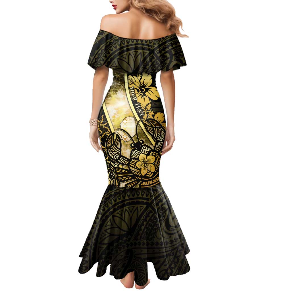 Personalised Niue Family Matching Mermaid Dress and Hawaiian Shirt Niuean Crab Waves Style DT05 - Polynesian Pride