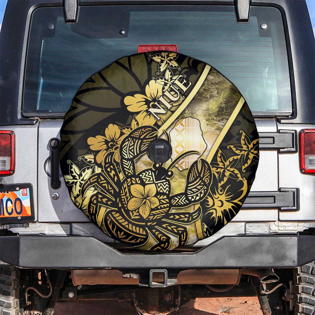 Niue Spare Tire Cover Niuean Crab Waves Style