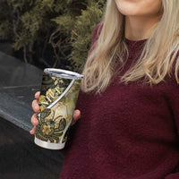 Personalised Niue Tumbler Cup Niuean Crab Waves Style