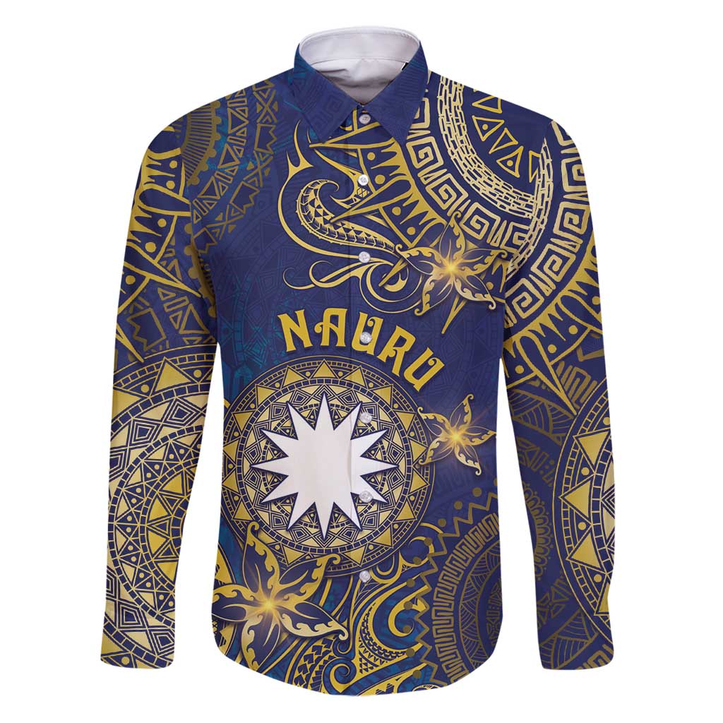 Personalised Nauru Family Matching Puletasi and Hawaiian Shirt Hibiscus Polynesian Tribal Pattern