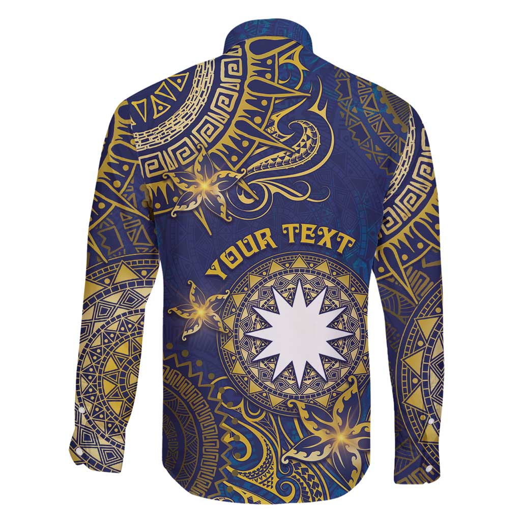 Personalised Nauru Family Matching Puletasi and Hawaiian Shirt Hibiscus Polynesian Tribal Pattern