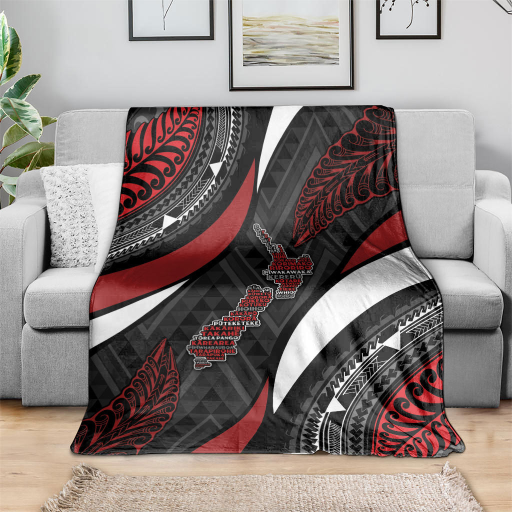 Aotearoa New Zealand Native Birds Map Blanket Silver Fern Tribal Pattern DT05 - Polynesian Pride