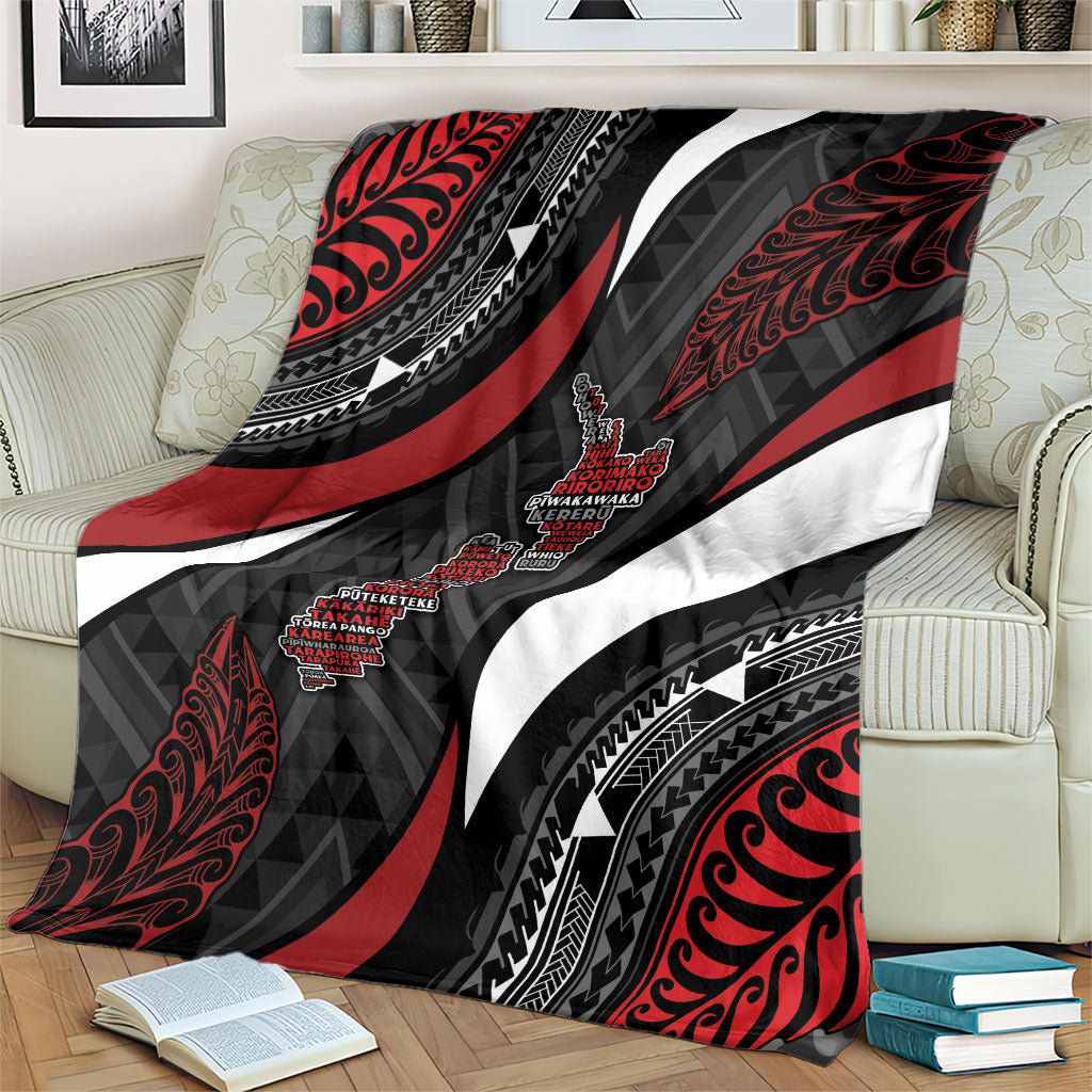 Aotearoa New Zealand Native Birds Map Blanket Silver Fern Tribal Pattern DT05 - Polynesian Pride