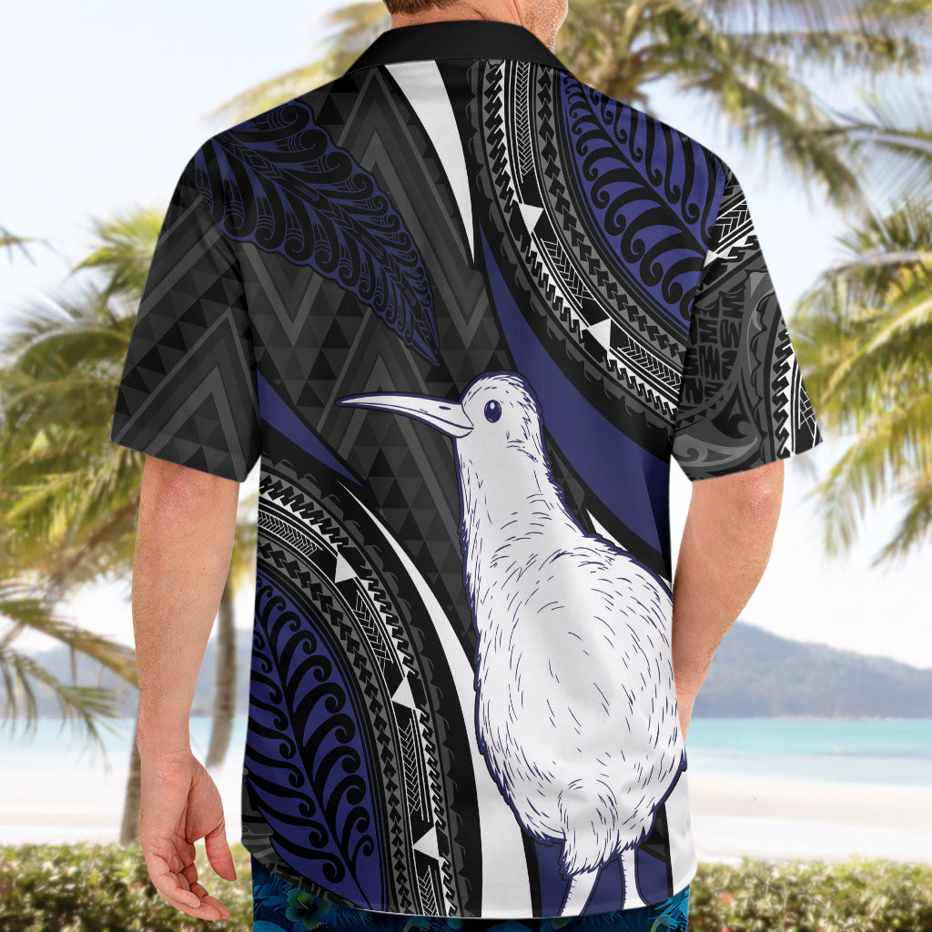 Personalised New Zealand Kiwi Hawaiian Shirt Silver Fern Tribal Pattern DT05 - Polynesian Pride