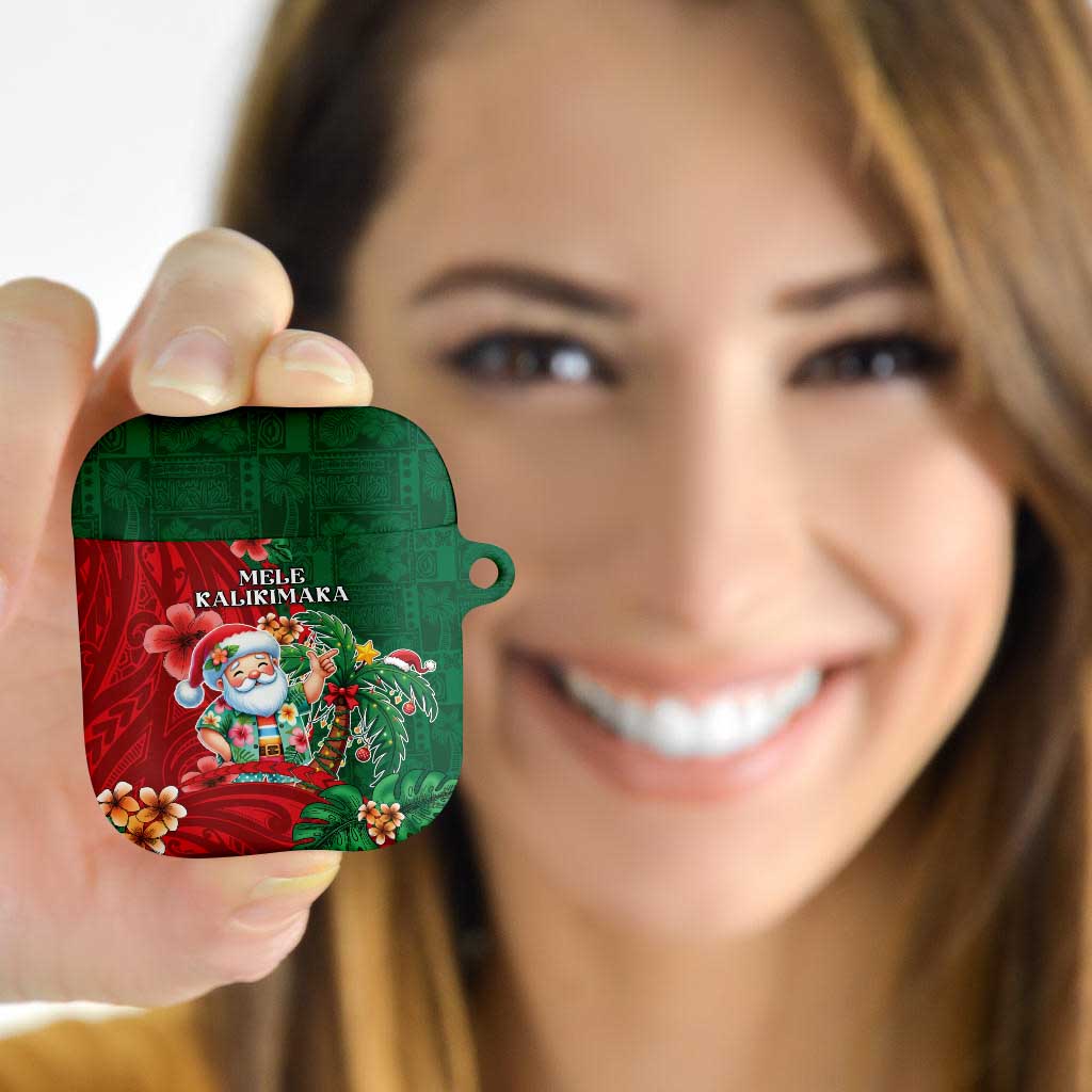 Hawaii Christmas AirPods Case Mele Kalikimaka Funny Hawaiian Santa - Polynesian Pride
