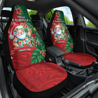 Hawaii Christmas Car Seat Cover Mele Kalikimaka Funny Hawaiian Santa DT05 One Size Green - Polynesian Pride