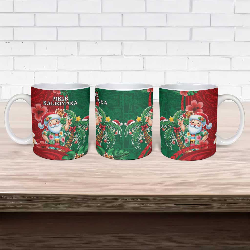 Hawaii Christmas Ceramic Mug Mele Kalikimaka Funny Hawaiian Santa DT05 - Polynesian Pride