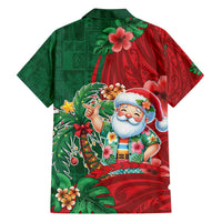 Hawaii Christmas Family Matching Off Shoulder Maxi Dress and Hawaiian Shirt Mele Kalikimaka Funny Hawaiian Santa DT05 - Polynesian Pride