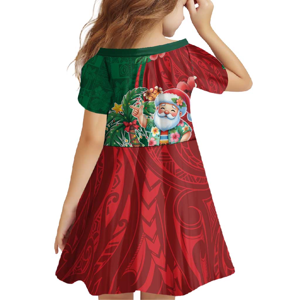 Hawaii Christmas Family Matching Tank Maxi Dress and Hawaiian Shirt Mele Kalikimaka Funny Hawaiian Santa DT05 - Polynesian Pride