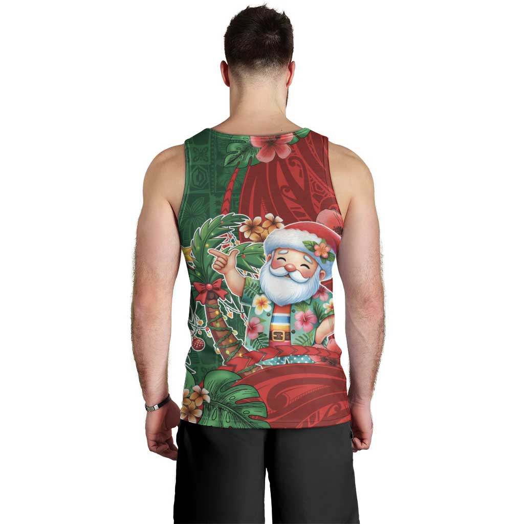 Hawaii Christmas Men Tank Top Mele Kalikimaka Funny Hawaiian Santa - Polynesian Pride