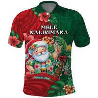 Hawaii Christmas Polo Shirt Mele Kalikimaka Funny Hawaiian Santa - Polynesian Pride