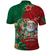 Hawaii Christmas Polo Shirt Mele Kalikimaka Funny Hawaiian Santa - Polynesian Pride