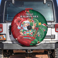 Hawaii Christmas Spare Tire Cover Mele Kalikimaka Funny Hawaiian Santa DT05 Green - Polynesian Pride